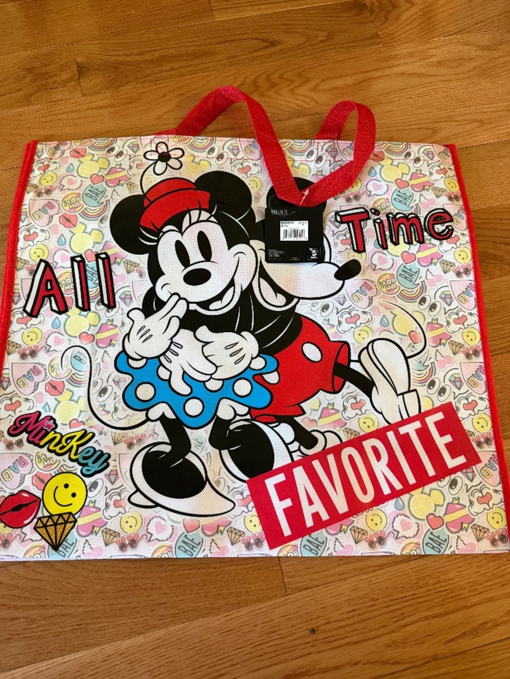 3-Disney's Mickey Mouse & Minnie Mouse Reusable Extra Large Tote Bags - Picture 10 of 15